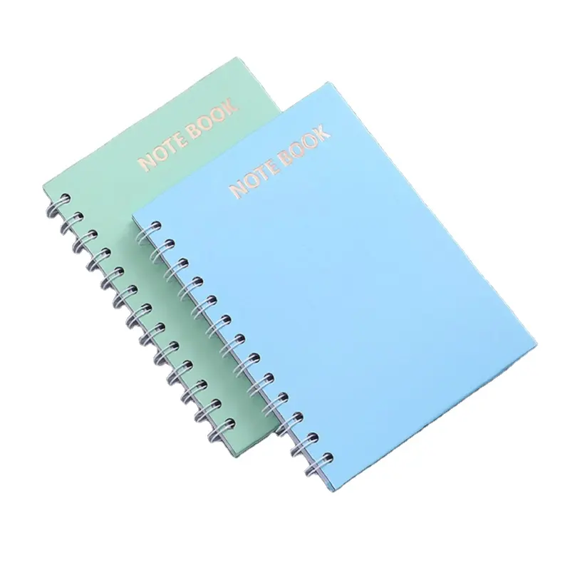 การปรับแต่งการออกแบบแฟชั่นเกลียว Notepad ไดอารี่วางแผนหนัง Pu A5โน๊ตบุ๊คที่มีคุณภาพดี