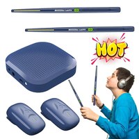 Kit de baguettes de batterie électronique virtuelle, ensemble de batterie somatosensorielle portable, jouet de rythme à détection de mouvement pour la pratique musicale des enfants