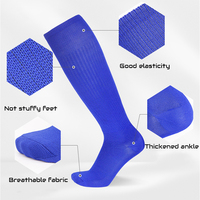 Chaussettes de football personnalisées en sublimation intégrale, respirantes, séchage rapide, impression couleur, vente en gros, faible MOQ, OEM