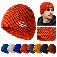 Bonnes affaires : Bonnets tricotés d'hiver sportifs, décontractés, unisexes, personnalisables, avec col pliable – Bonnets chauds d'hiver en maille mélangée