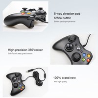 Manette filaire USB pour X Box 360 /360 Slim Manette de jeu Joystick pour console XBO X360 pour PC Windows