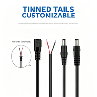Cordon d'extension d'alimentation CC personnalisable 5521/5525 18/20AWG, connecteur mâle/femelle à extrémité ouverte, en cuivre pur et PVC, pour CCTV, LED, routeur