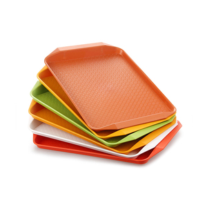 Factory supply fast food restaurant non slip serving tray plastic wholesale serving trays