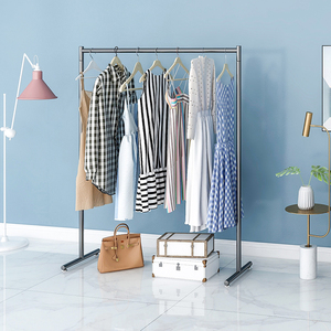 Kainice tùy chỉnh cửa hàng quần áo Kệ Tầng-thường vụ thép không gỉ Rack hiển thị Hanger Kệ tường quần áo đường sắt cho Boutique - Product Image 4