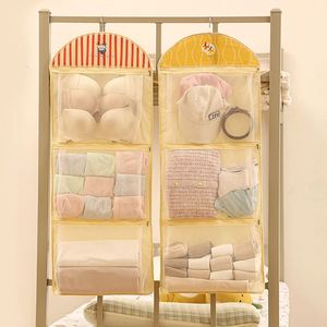 Sac de rangement suspendu de haute qualité pour la maison, organisateur de soutien-gorges et de chaussettes pour armoire de dortoir avec crochet - Product Image 1