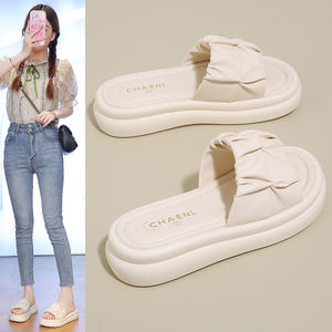 Sandales plates respirantes pour femmes, pour l'été, la plage et les sorties quotidiennes, pantoufles décontractées avec plateforme - Product Image 1