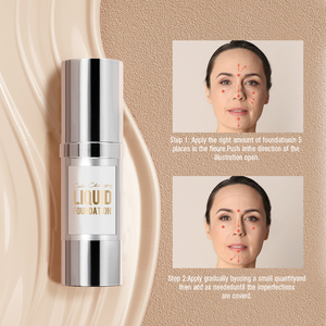 Fond de Teint Léger Longue Tenue Correcteur Éclaircissant Teint Correction Couleur Fond de Teint Liquide Changeant de Couleur - Product Image 4