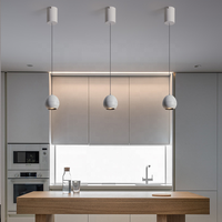 Luminaire suspendu ovale en aluminium réglable, long lustre avec LED à intensité variable pour chambre à coucher, salon, salle à manger