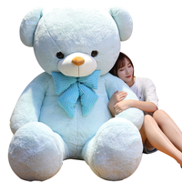 Taille personnalisée ours en peluche doux géant ours en peluche blanc et rose et bleu super grand oreiller étreignant coussin pour animaux