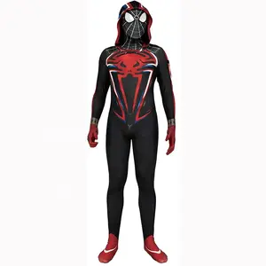 Ready to Ship 3D Print Style Superhero Costumes Peter Parker Roleplay Bodysuit SpiderMan Full Set Zentai