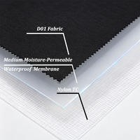 SLH011 ODM/OEM D01 Membrana Impermeable Transpirable de Tela TC para Calzado de Exterior, Tela de 3 Capas con Forro de Alta Calidad