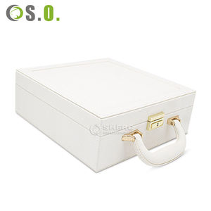 Boîte de rangement pour bijoux en cuir PU portable haut de gamme, grande capacité, pour bracelets, boucles d'oreilles, colliers, organiseur de voyage - Product Image 3