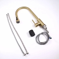 Robinet de cuisine de luxe extractible avec jet cascade et pluie, flexible