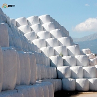 Film d'emballage pour balles d'ensilage blanc de qualité supérieure, résistant aux UV, film étirable agricole en PE pour le stockage du foin et des fourrages