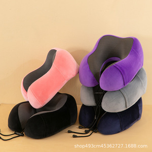 Customized magnetic cloth U-shaped <b>pillow</b> with <b>memory</b> foam for neck support, suitable for travel, airplanes, and cervical spine - Product Image 4