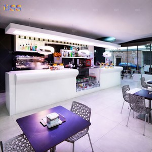 Mostrador de Cafetería Art Espresso, Mostrador de <span class=keywords><strong>Bar</strong></span> Comercial Moderno Personalizado para Restaurante, en Venta, Mostrador de Café y Té Elegante de la Mejor Calidad - Product Image 3
