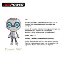 Boîte de distribution combinée étanche, boîte de prise mobile électrique, IP65, 32A, 6 canaux
