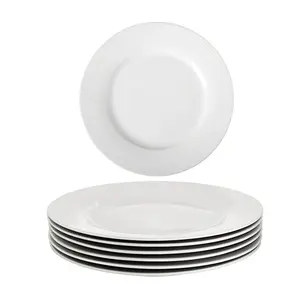 Piatto per Bistecca in Ceramica Moderno Classico da 8 Pollici, Stoviglie Occidentali Semplici, Piatto per Microonde per Uso Domestico e Matrimoni in <span class=keywords><strong>Porcellana</strong></span> - Product Image 1