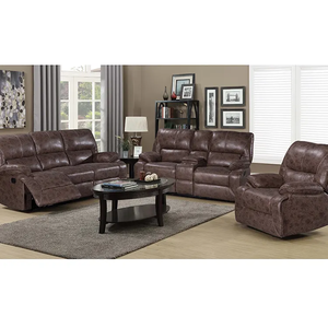 Prix de liquidation en Chine avec un ensemble de fauteuils inclinables en bois et tissu noir de luxe pour la maison - Product Image 6