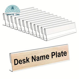 Letreros Acrílicos Transparentes Inclinados Personalizados en Existencia con Fácil Montaje para Exhibición de Escritorio, Caja de Exhibición y Etiquetas de Tarjetas de Presentación - Product Image 5