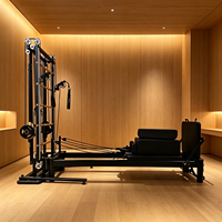 Appareil de Pilates en aluminium noir de qualité professionnelle pour salle de sport à domicile et ensemble de sculpture corporelle, machine d'étirement, Reformers de Pilates