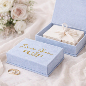 Caja <span class=keywords><strong>de</strong></span> <span class=keywords><strong>Cartas</strong></span> para la Novia con Sobres <span class=keywords><strong>de</strong></span> Terciopelo, Personalizada, para Consejos <span class=keywords><strong>de</strong></span> Despedida <span class=keywords><strong>de</strong></span> Soltera, Cajas <span class=keywords><strong>de</strong></span> Invitación <span class=keywords><strong>de</strong></span> Boda <span class=keywords><strong>de</strong></span> Terciopelo - Product Image 1