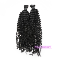 VMAE Cheveux humains vierges et ondulés bruts à cuticule alignée Tressage en vrac Cheveux humains en vrac à l'eau afro crépue sans trame pour le tressage