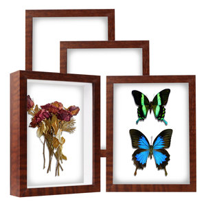 2025 tùy chỉnh tất cả các màu đen trắng óc chó MDF gỗ 3cm 5cm chiều sâu 8x8 16x16 inch A3 A4 3D tường nghệ thuật hình ảnh Khung bóng hộp khung ảnh - Product Image 3