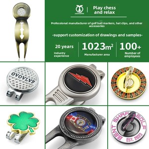 Marqueur de balle de golf en alliage de zinc, aimant, pièce de monnaie, émail double face, 40 mm - Product Image 5