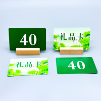 Impresión personalizada LOGO PVC plástico Scratch Voucher tarjeta de regalo con código de barras y código QR