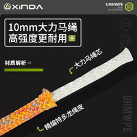 Corde d'escalade statique XINDA de haute qualité 10mm Polyester 36KN pour travailler en hauteur