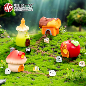 บ้านนางฟ้าจิ๋วทำจากเรซิ่น งานฝีมือ DIY ของตกแต่งตั้งโต๊ะ สไตล์การ์ตูน - Product Image 2