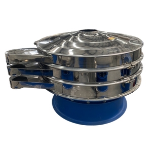 1500-Pantalla de vibración de 2 capas Máquina de tamiz de almidón en polvo Tamiz de clasificación circular Pantalla vibratoria de jugo de manzana Carbono - Product Image 1