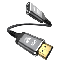 Câble adaptateur UHD 2.0 haute vitesse noir, câble adaptateur UHD 4k mâle vers femelle, câble UHD