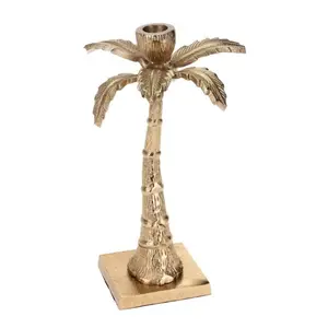 Schicke Baum-Kerzenhalter antike gold verzierte Kerzenhalter Palme handgefertigtes Geschenk-Element für Heimdekoration Kerzenhalter Hochzeit