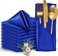 Servilleta de Satén Premium de 20x20 Pulgadas, Cuadrada, de Tela de Poliéster Suave como la Seda, para Decoración de Mesa en Bodas, Banquetes, Hoteles y Fiestas