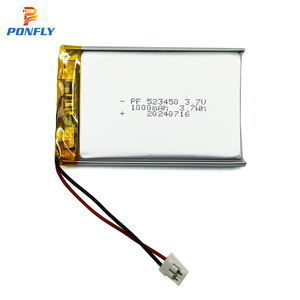 بطارية بوليمر PONFLY Lipo بمكبر صوت في V mAh قابلة لإعادة الشحن بطارية بوليمر للألعاب بإضاءة ليد بموصل - Product Image 6