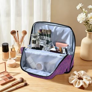 Hawaiian Custom Hau Print <b>Large</b>-capacity Portable Cosmetic <b>Bag</b> Female <b>Makeup</b> <b>Bag</b> Organizer Travel Toiletry <b>Bag</b> with Handle - Product Image 5