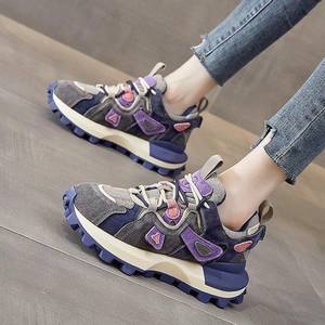 Nouvelles baskets rétro pour femme à semelle épaisse et blocs de couleur, style européen tendance, chaussures de papa, effet amincissant pour le pied, baskets polyvalentes - Product Image 4