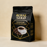 Sachet Doypack en plastique noir mat pour poudre protéinée et café, haute barrière, avec fermeture éclair refermable, pour compléments alimentaires