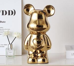 Jarrón Decorativo de Cerámica de Lujo con Diseño de Oso, para Sala de Estar, Mueble de <span class=keywords><strong>TV</strong></span>, Pasillo o Escritorio - Product Image 3