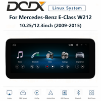 Lecteur multimédia automobile pour Mercedes-Benz Classe E W212 NTG4.0/4.5/5.0 10.25"/12.3" avec système Linux, CarPlay sans fil et autoradio.