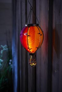 Bunte Regenbogen-Glas-Heißluftballon-Solar-LED-Laterne mit IP65-Schutzklasse für Gartendekoration - Product Image 6