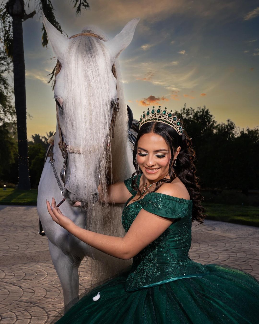 Mumuleo Glitter Off The Shoulder Emerald Green Quinceanera Dress Mumuleo Glitter Off The Shoulder Emerald Green Quinceanera Dress