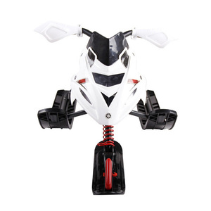 รถเลื่อนหิมะสำหรับเด็กแบบมอเตอร์ไซค์ พร้อมระบบกันสะเทือนสปริงสีแดง ทนทานสำหรับการเล่นกลางแจ้งในฤดูหนาวสำหรับเด็ก - Product Image 1