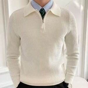 بلوفر رجالي بتصميم كوري فضفاض لموسم الخريف/الشتاء، تصميم عصري، توريد ODM لتيشيرت بولو 24 - Product Image 1