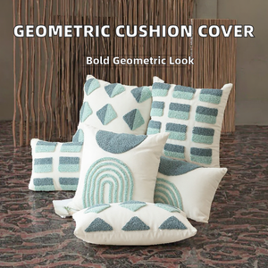 Fundas de Cojín Modernas de Primera Calidad con Estampado Geométrico Cuadrado, Líneas Abstractas en Blanco y Negro para el Hogar y Sofás de Hotel - Product Image 2