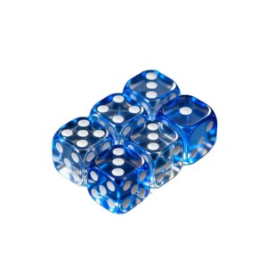 Dadi in Acrilico Trasparenti Colorati da 16mm con Angoli Arrotondati e Punti <span class=keywords><strong>per</strong></span> Giochi da Tavolo, Intrattenimento Educativo - Product Image 5