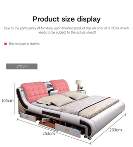 Moderno lusso camera da <span class=keywords><strong>letto</strong></span> mobili Smart massaggio elettrico su letti king Size <span class=keywords><strong>letto</strong></span> matrimoniale <span class=keywords><strong>materasso</strong></span> più telaio con Tv Design - Product Image 5