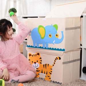 Toy Box with Lid <b>Storage</b> Cube Box Closet Organizer Nursery Basket for <b>Baby</b> Toy Box Toy Chest and <b>Storage</b> with Handles - Product Image 6